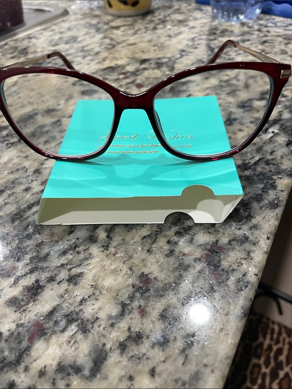 Women's Burgundy Cat-Eye Glasses Frames